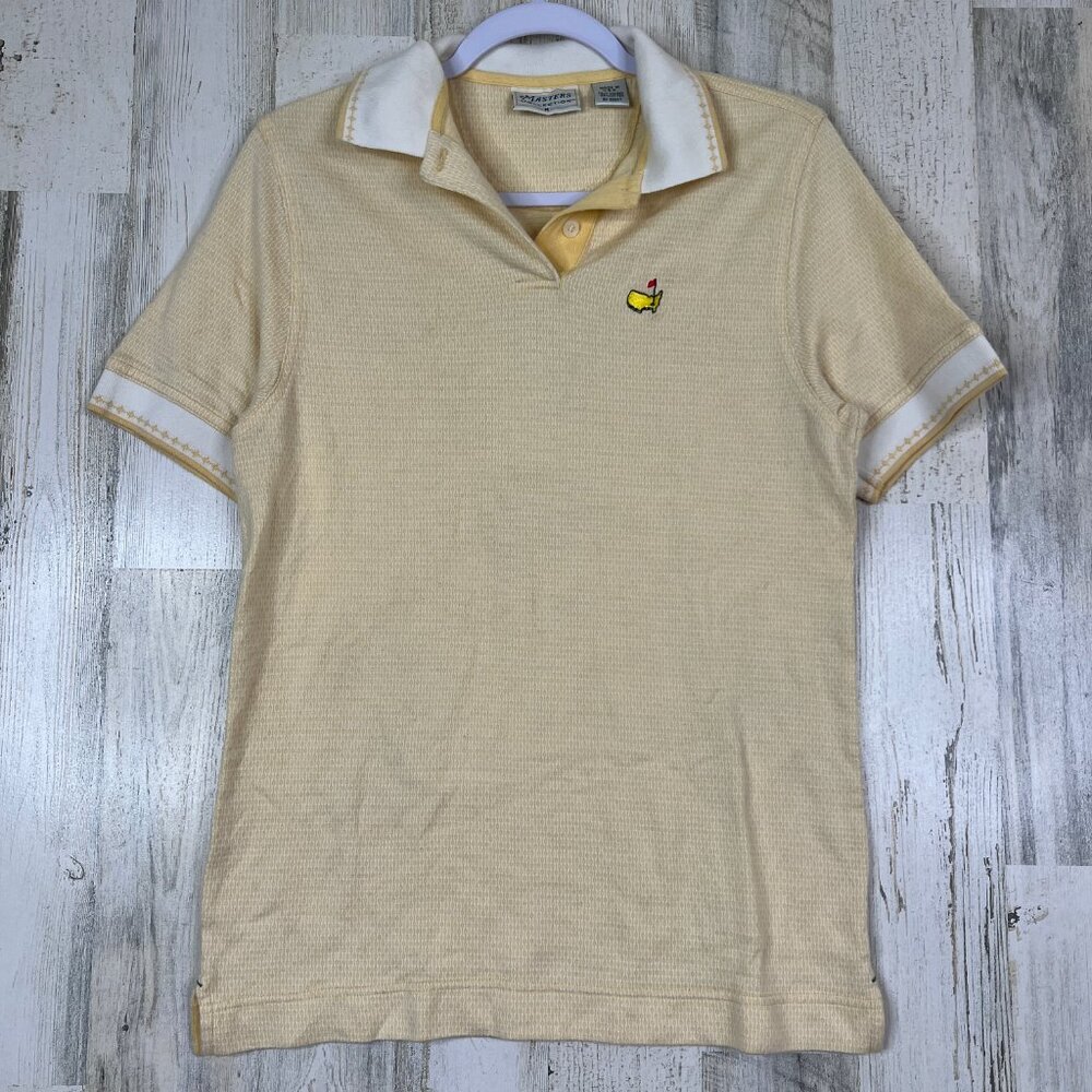 Masters Collection Golf Polo‎ Shirt Women's M Yellow Performance Activewear Top